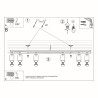 Plafon Ring 6L Czarny