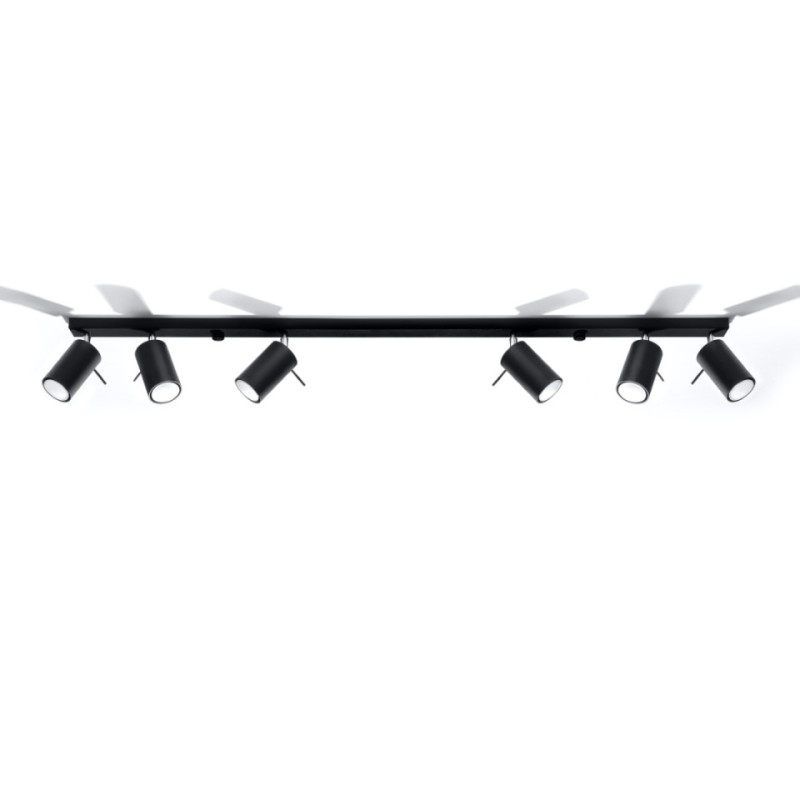 Plafon Ring 6L Czarny