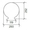 Kule Classic SU-MA - stojąca lampa ogrodowa - klosz przydymiony 103cm E27 1x60W