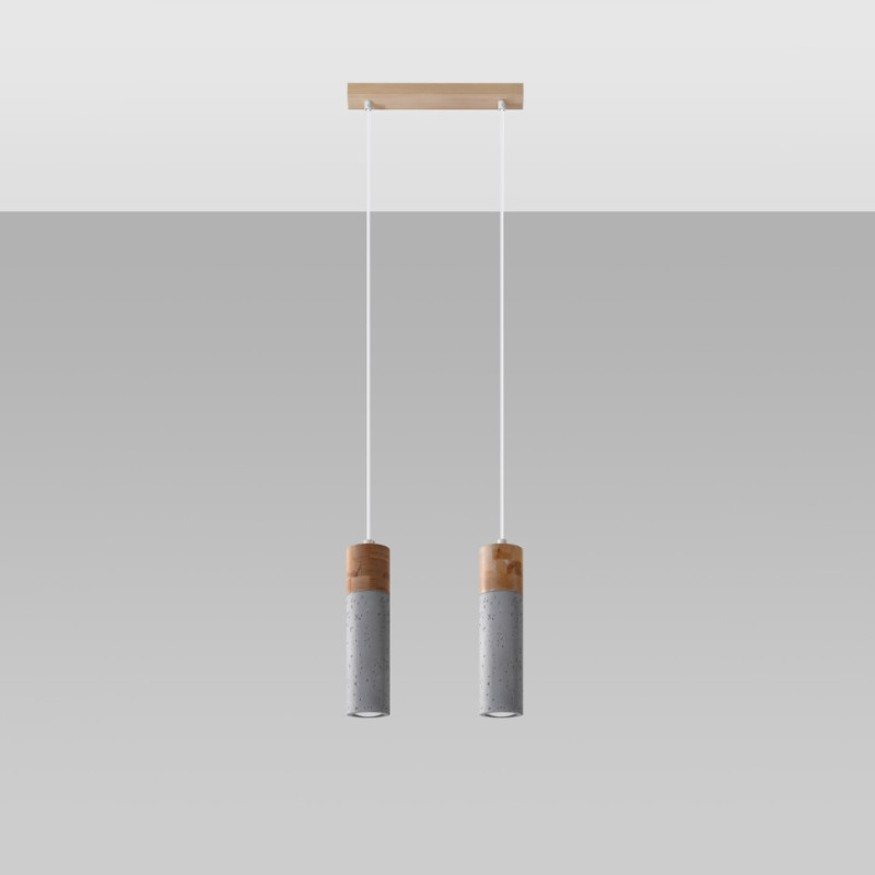 Lampa Wisząca Zane 2 Szara
