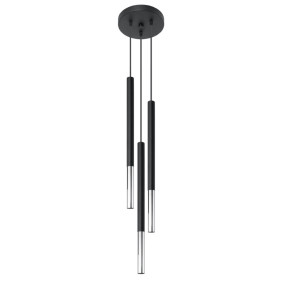 Lampa Wisząca Mozaica 3P Czarny/Chrom