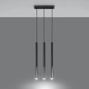 Lampa Wisząca Mozaica 3L Czarny/Chrom