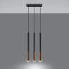 Lampa Wisząca Mozaica 3L Czarny/Miedź