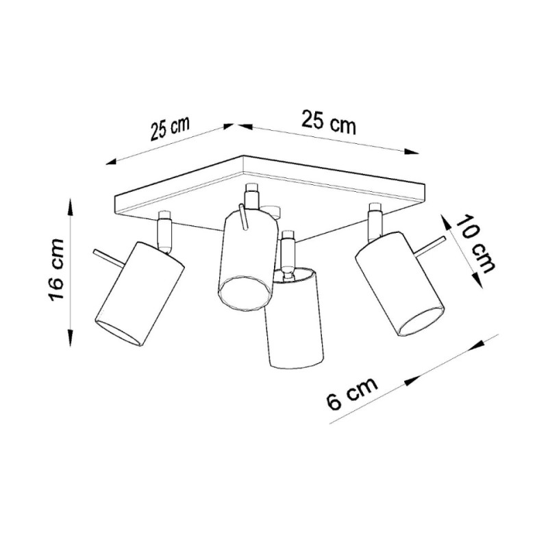 Plafon Ring 4 Chrom