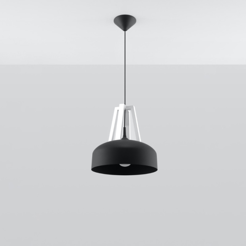 Lampa Wisząca Casco Czarna/Biała