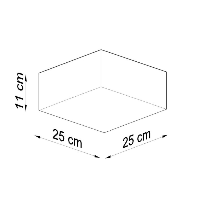 Plafon Horus 25 Szary