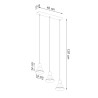 Lampa Wisząca Taleja 3 Biała [E27]