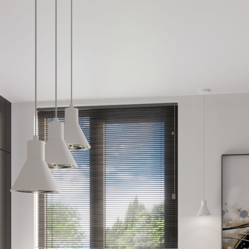 Lampa Wisząca Tazila 3 Biała [Es111]
