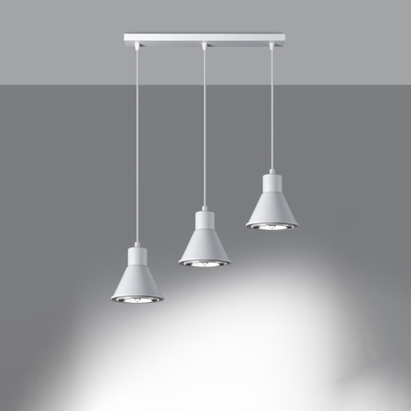 Lampa Wisząca Tazila 3 Biała [Es111]