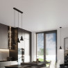 Lampa Wisząca Tazila 3 Czarna [Es111]