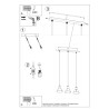 Lampa Wisząca Tazila 3 Czarna [Es111]