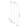 Lampa Wisząca Tazila 3 Czarna [Es111]
