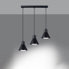 Lampa Wisząca Tazila 3 Czarna [Es111]
