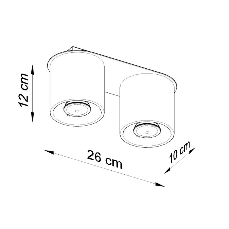 Plafon Orbis 2 Szary