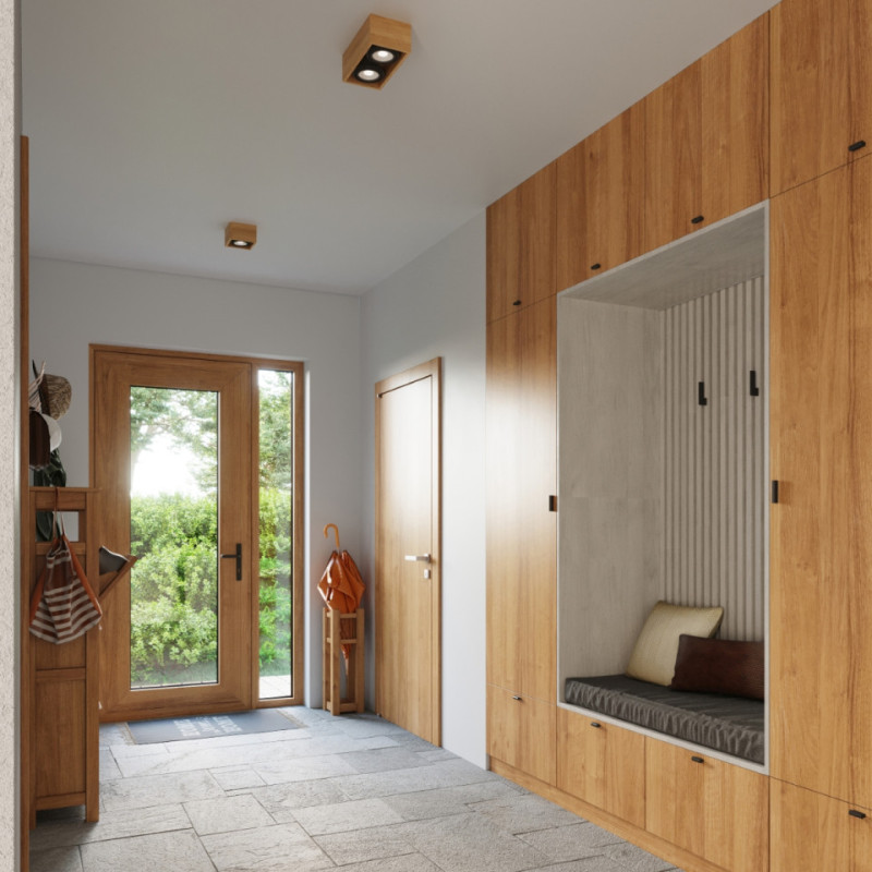 Plafon Quatro 2 Naturalne Drewno