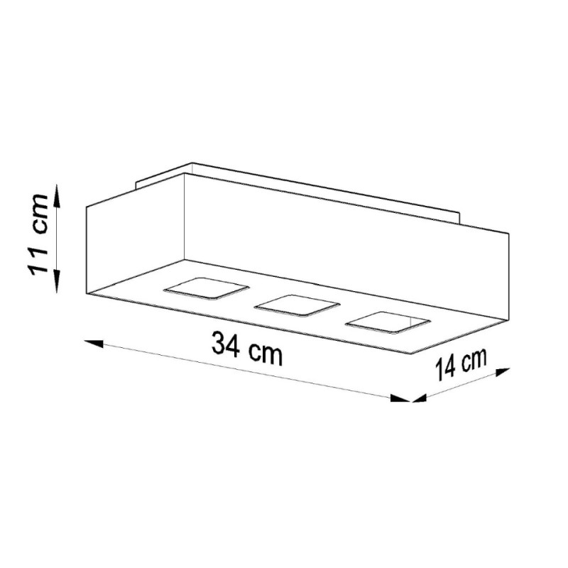 Plafon Mono 3 Biały