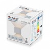 Kinkiet Ścienny V-TAC 11W LED Góra/Dół Regulowany Chip BRIDGELUX Biały Kwadrat IP65 VT-759-12 4000K 1360lm