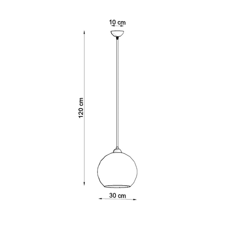 Lampa Wisząca Ball Transparentny