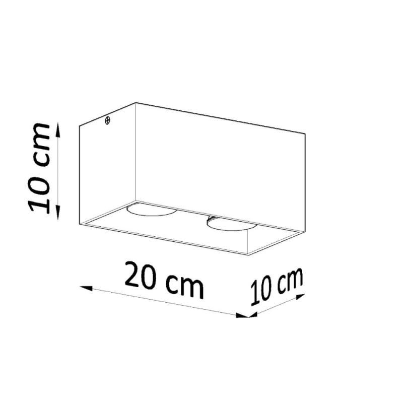 Plafon Quad Maxi Szary