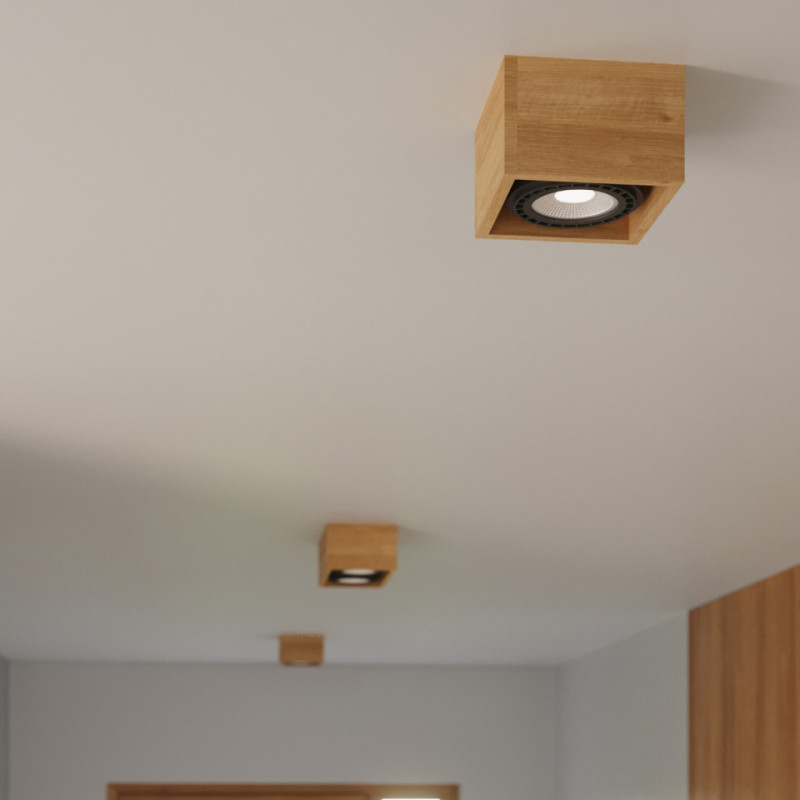 Plafon Quatro 1 Naturalne Drewno