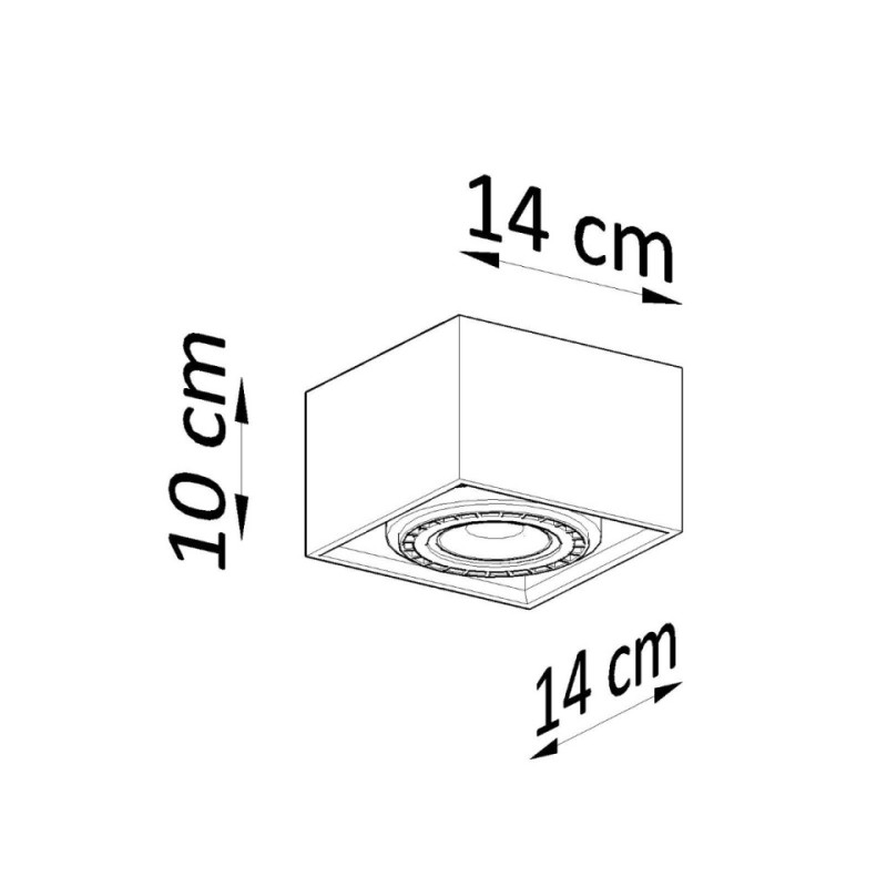 Plafon Quatro 1 Naturalne Drewno
