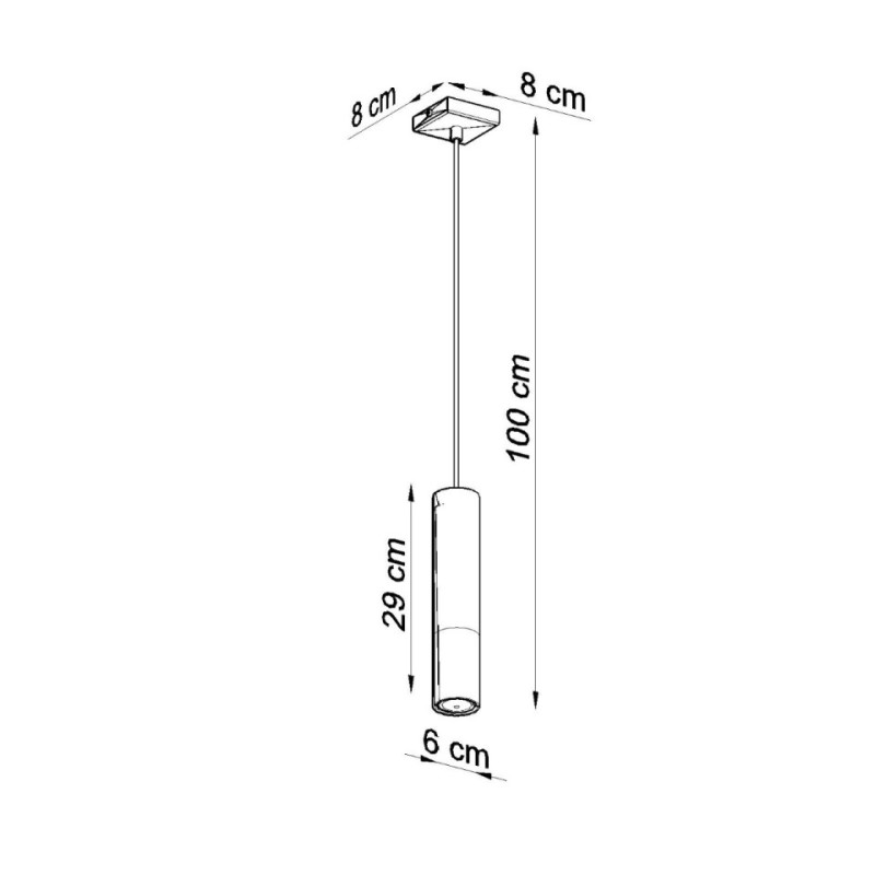Lampa Wisząca Loopez 1 Czarny/Chrom