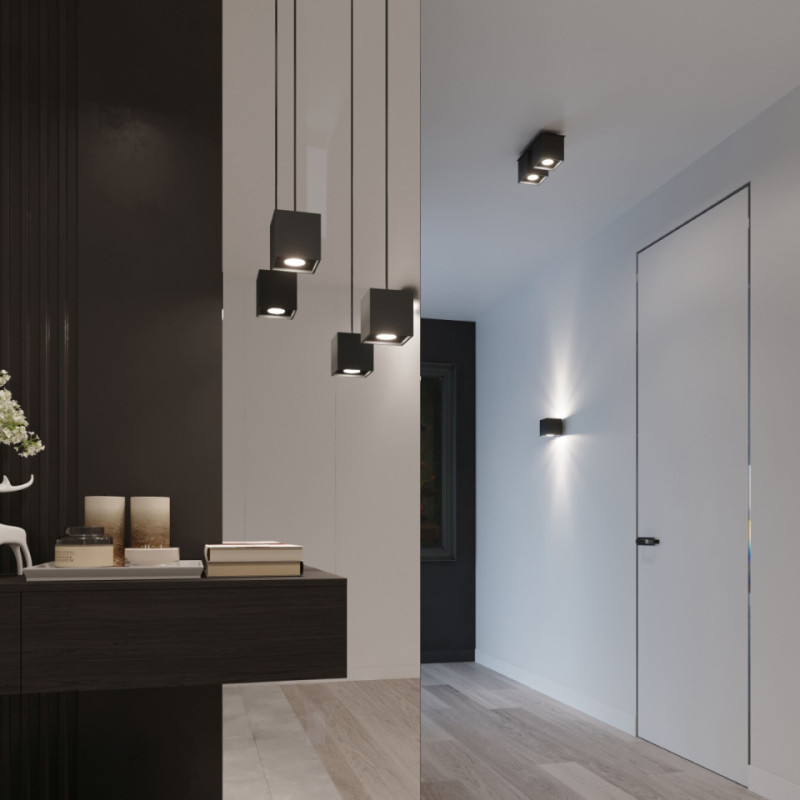 Lampa Wisząca Quad 1 Czarny