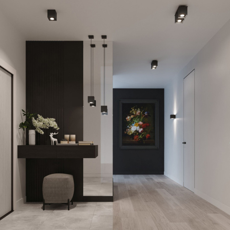 Lampa Wisząca Quad 1 Czarny