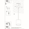 Lampa Wisząca Orbis 1 Biały