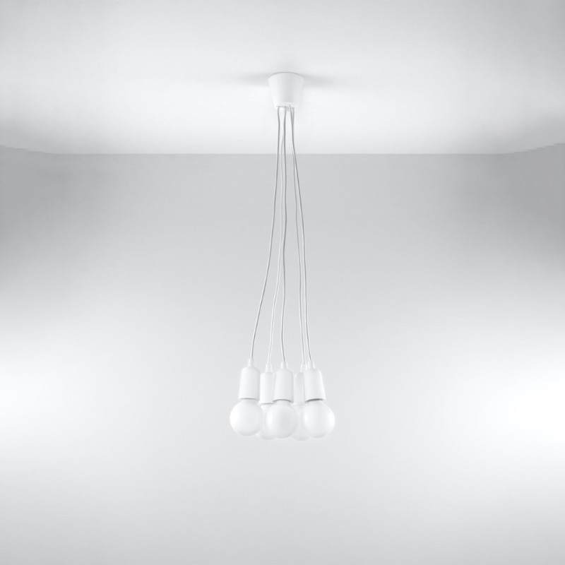 Lampa Wisząca Diego 5 Biała