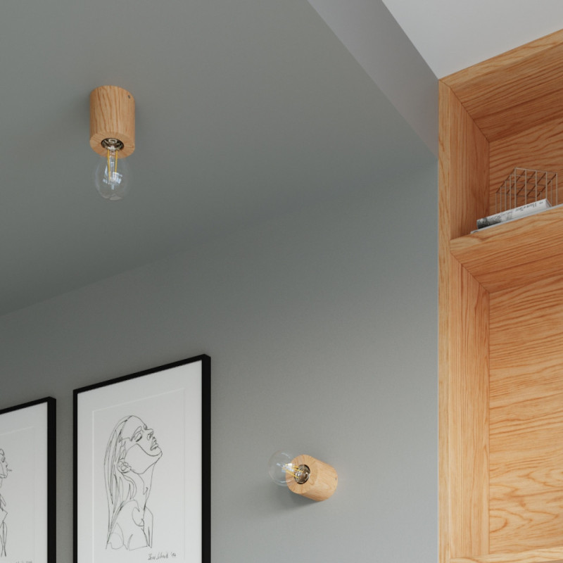 Lampa Biurkowa Salgado Naturalne Drewno