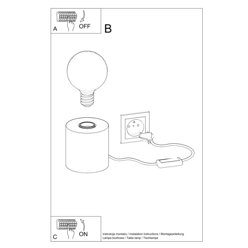 Lampa Biurkowa Salgado Naturalne Drewno