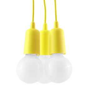 Lampa Wisząca Diego 3 Żółta