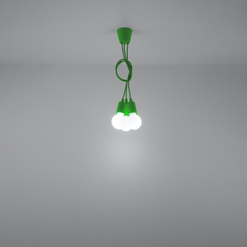 Lampa Wisząca Diego 3 Zielony