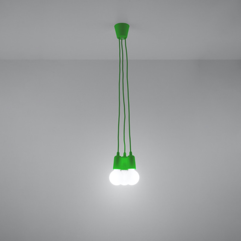 Lampa Wisząca Diego 3 Zielony
