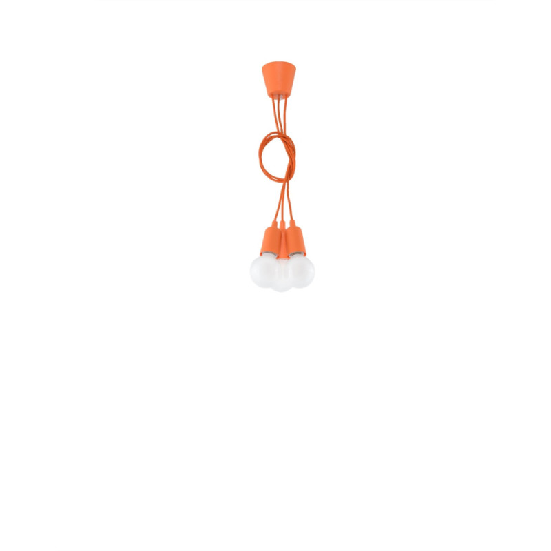 Lampa Wisząca Diego 3 Pomarańczowy
