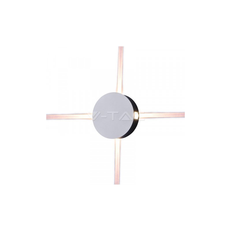 Oprawa Ścienna V-TAC 4W LED IP65 Biała Okrągła VT-706 4000K 440lm