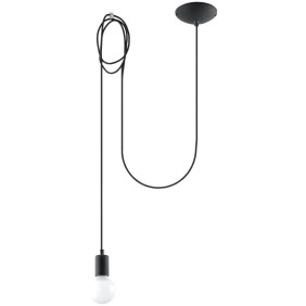 Lampa Wisząca Edison 1 Long Czarny