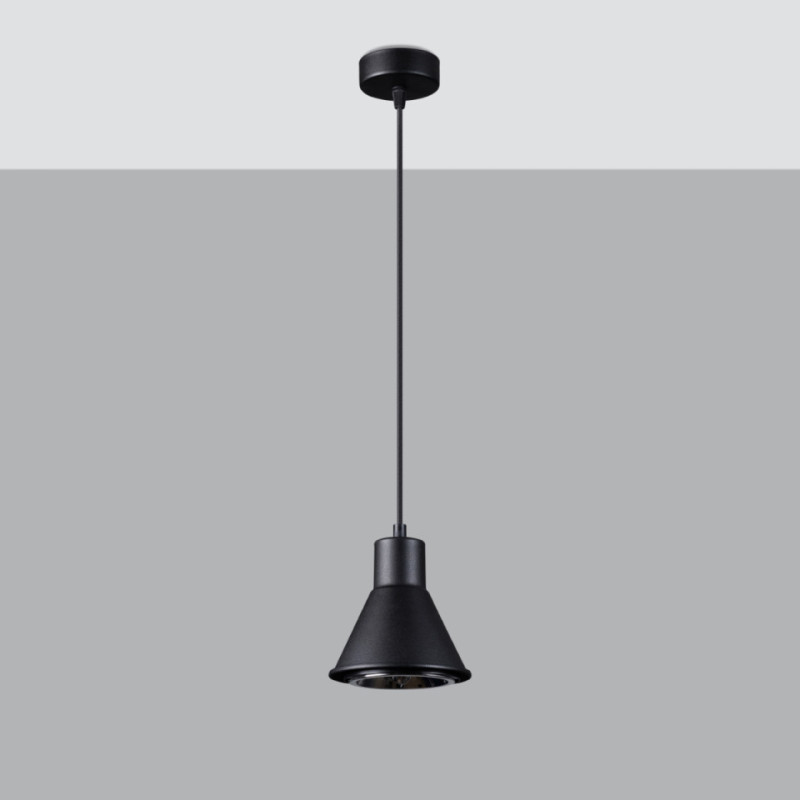 Lampa Wisząca Tazila 1 Czarna [Es111]