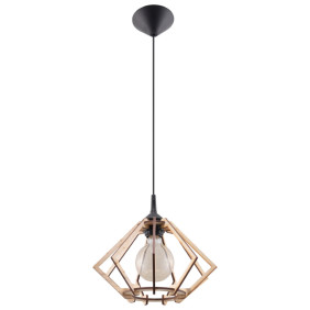 Lampa Wisząca Pompelmo Naturalne Drewno