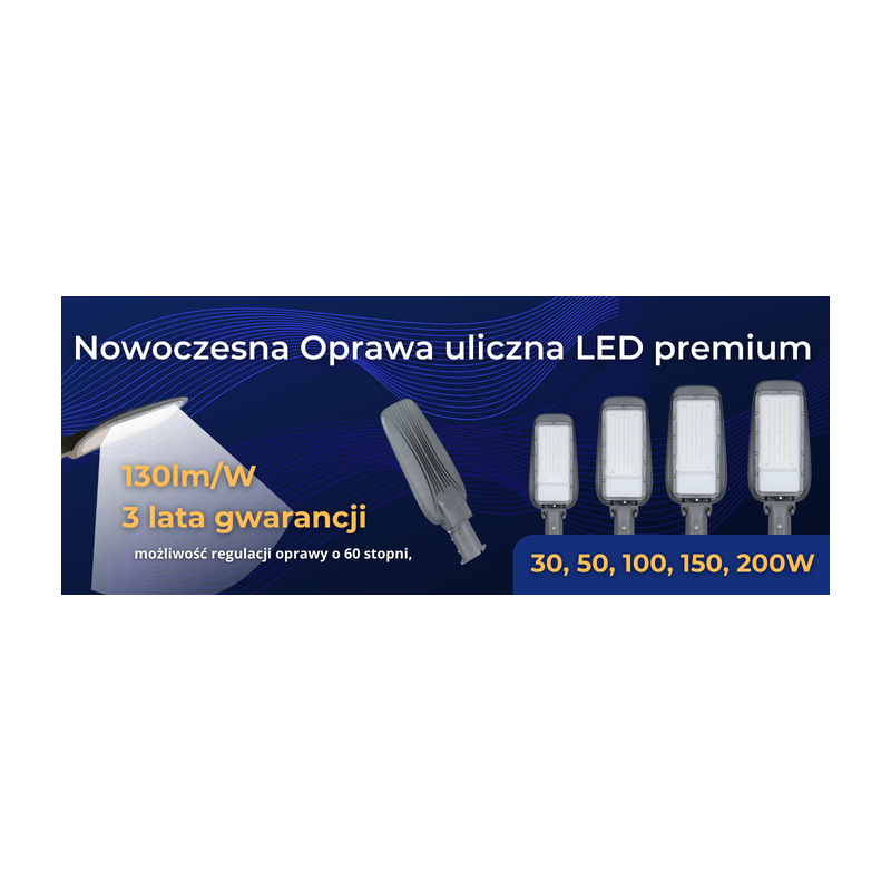 Lampa Uliczna EC20401 Premium 30W 4000K 130Lm/W Ip65 biała dzienna