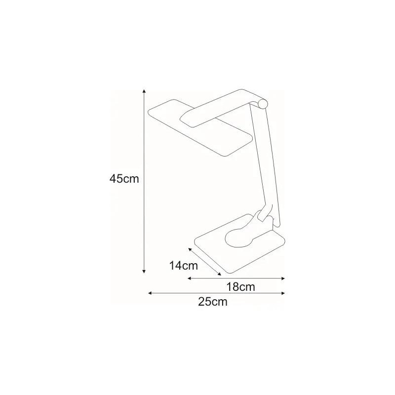 Srebrna lampka na biurko 10W K-BL1203 z serii MIRO - 5300K