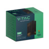 Kinkiet Cienny V-Tac 2X6W Led Czarny Gra D Ip65 Vt-1189 3000K 1250Lm
