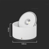 Oprawa Natynkowa Downlight V-Tac 28W Uchylna Cri90 Cct Biała Vt-2833 3000K-4000K-6400K 2500Lm