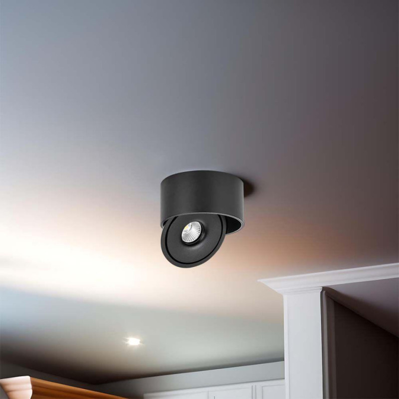 Oprawa Natynkowa Downlight V-Tac 28W Uchylna Cri90 Cct Czarna Vt-2833 3000K-4000K-6400K 2500Lm