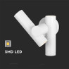 Kinkiet Ścienny V-Tac 2X2.6W Led Ip44 Biały Vt-1186 3000K 620Lm