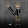 Kinkiet Ścienny V-Tac 6W Led Ip44 Czarny Vt-1186 4000K 620Lm