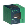 Kinkiet Cienny V-Tac 14W Led Czarny Gra D Ip65 Vt-1192 4000K 1950Lm