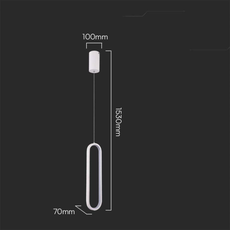 Oprawa Zwieszana V-Tac 49W Led Biaa Vt-7829 4000K 1500Lm