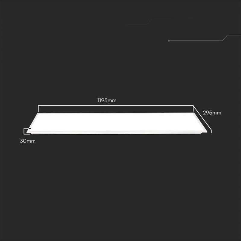 Panel Led V-Tac 40W 1200X300 Led Backlight 30Mm 120Lm/W Vt-61140 6500K 4800Lm 5 Lat Gwarancji